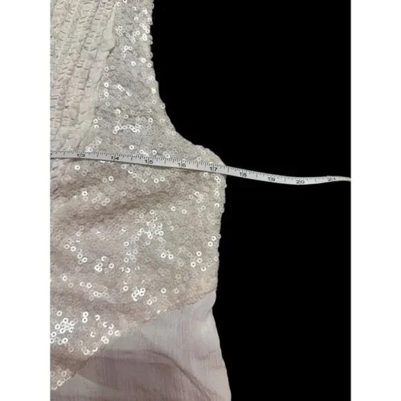 Free People Cream Sequin Tank Top - Picture 2 of 7